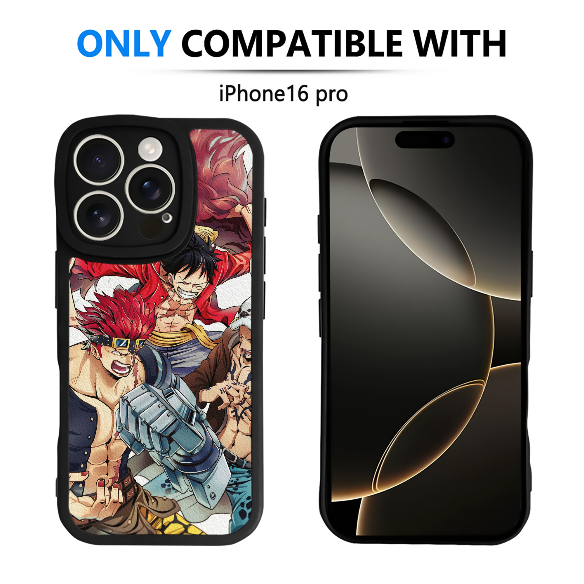 （画像用） ワンピース ONE PIECE 【iPhone 16シリーズ対応】シリコンスマホケース（レザー調） 材質：シリコン